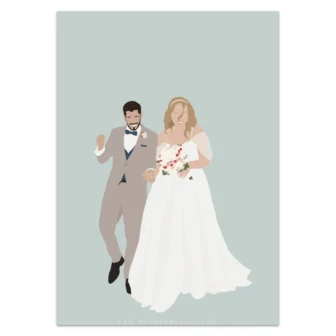 ilustracion de boda personalizada