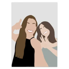ilustracion personalizada regalo amigas