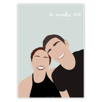 ilustraciones personalizadas pareja