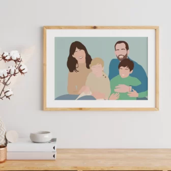 ilustraciones personalizadas de familias