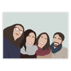 ilustraciones personalizadas grupo amigos