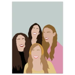 ilustraciones personalizadas para regalar amigas