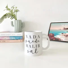 taza personalizada con frase