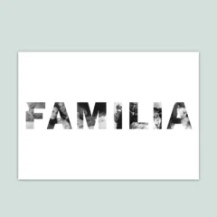 palabra con fotos collage familia lamina decorativa con fotos