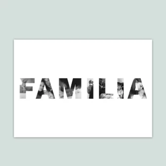 palabra con fotos collage familia lamina decorativa con fotos