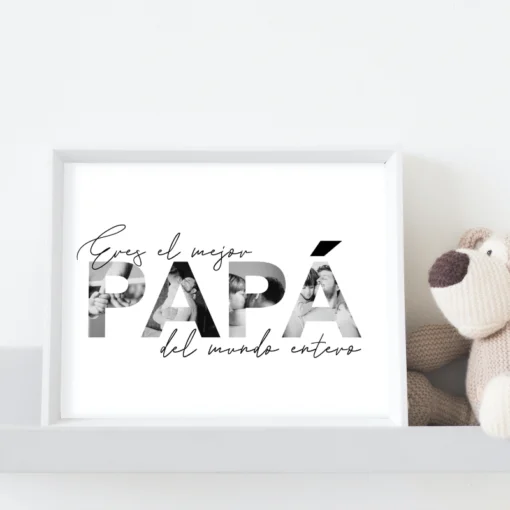palabra con fotos papa dia del padre regalo personalizado