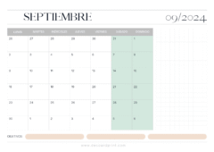 calendario personalizado 2024