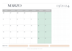 calendario personalizado 2024