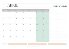 calendario personalizado 2024