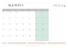 calendario personalizado 2024