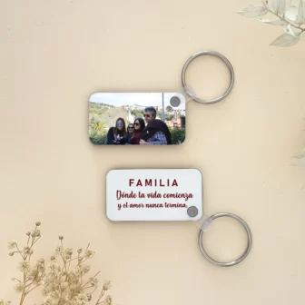 llaveros personalizados con fotos de familia