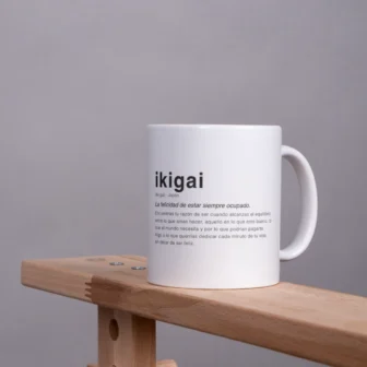 taza con frase ikigai para regalar