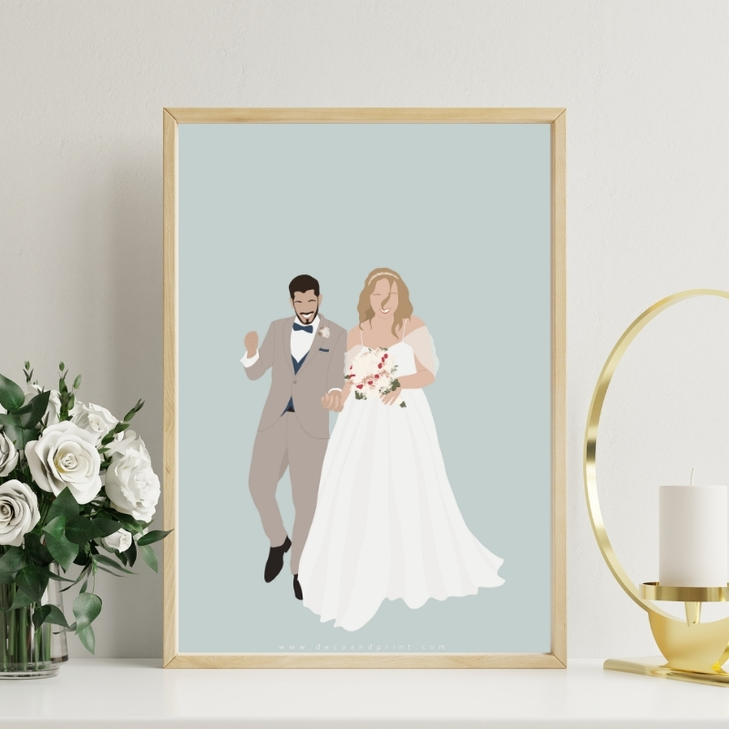 ilustraciones para bodas personalizadas regalo para novios