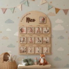 marco de fotos primer año para colgar en pared