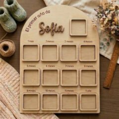 marco de fotos primer año regalo recien nacido