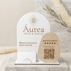 cartel personalizado para reseñas